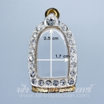 ตลับรูปหล่อ ทองเหลือง ชุบทอง ฝังพลอยขาว