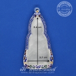 ตลับหูยาน ปิดหลัง เงินแกะลาย ลงยา 92.5%