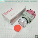 Push Button Idec รุ่น ABW101R, 22 mm. (สีแดง)