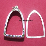 เลี่ยมเงินจับขอบ ปู่ทวด เงินแท้ ลงยา