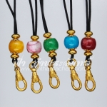 สร้อยคอเชือกร่มไมครอน ปรับระดับ ลูกเล่นหินสีมงคล