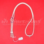 สร้อยคอเงินแท้ 92.5 ลายสี่เสา หัวมังกรลงยา แบบ 3 ห่วง มีห่วงหลัง