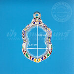 ตลับเสมาปู่โต๊ะ เงินแกะลาย ลงยา 92.5%