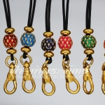 สร้อยคอเชือกร่มไมครอน ปรับระดับ ลูกเล่นผลสัปปะรด