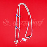 สร้อยคอเงินแท้ 92.5 ลายสี่เสา หัวจรวด ลงยา แบบสามห่วง มีห่วงหลัง