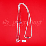 สร้อยคอเงินแท้ 92.5 ลายสี่เสา หัวจรวด ลงยา แบบสามห่วง มีห่วงหลัง