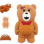 เคส iPhone 6/6s ซิลิโคนแท้ หมีสีน้ำตาล 3D