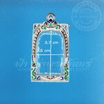 ตลับสมเด็จ เงินแกะลาย ลงยา 92.5%