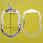 เลี่ยมจับขอบเสมาพ่อรวย เงินลงยา