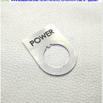 Name plate ตู้คอนโทรล POWER, Dai 22 mm. ขนาด 34 x 47 x 1.0 mm