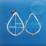 เลี่ยมจับขอบหยดน้ำ เงินแกะลาย 92.5%