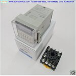 Digital Counter รุ่น DH48J-11A + Socket รุ่น PF-113A, 0-999900, 4 digit, 220Vac