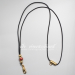 สร้อยคอเชือกร่ม พร้อมสปริงไมครอน ยิงเลเซอร์ ลูกเล่นลงยา ห่วงหน้าหลัง