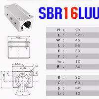 SBR16LUU ตัวยาว