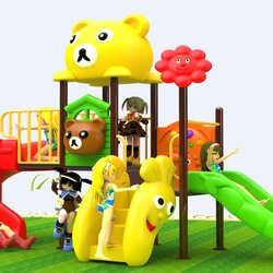 เครื่องเล่นสนามกลางแจ้ง ชุด หมีน้อยสไลเดอร์