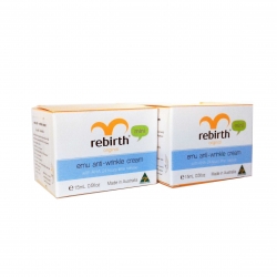 ครีมอีมู Rebirth Emu Anti-Wringkle Cream with AHA 24 hours Time Release 15 ml. แพคคู่