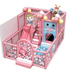 ห้องบอลนุ่มนิ่ม ชุด ห้องบอลแมวน้อยกับผึ้ง สีชมพู่ KB-027