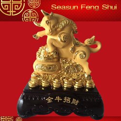 วัว กระทิง ทอง สูง 8 นิ้ว