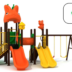 เครื่องเล่นสนามกลางแจ้ง เครื่องเล่นแสนสนุก สีสันสวยงาม ชุด Cony Slide & Swing