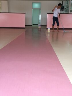 ภาพตัวอย่าง ผลงานกระเบื้องยางสีพื้น