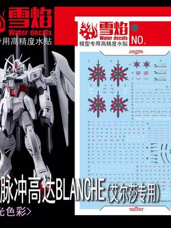 ดีคอลน้ำ MG IMPULSE BLANCHE MG-147 Water Decal Fluorescent color สติ๊กเกอร์น้ำสะท้อนแสงเมื่อส่องด้วย UV Blacklight