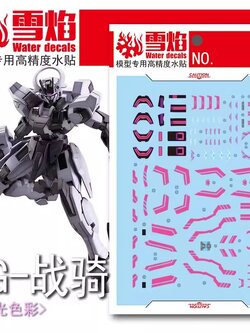 ดีคอลน้ำ HGTWFM SCHWARZETTE HG-76 Water Decal Fluorescent color สติ๊กเกอร์น้ำเรืองแสงสำหรับติดบนกันดั้ม