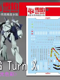 ดีคอลน้ำ MG TURN X MG-93 Water Decal Fluorescent color สติ๊กเกอร์น้ำสะท้อนแสงเมื่อส่องด้วย UV Blacklight