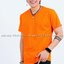 L เสื้อยืด สีส้ม คอกลม แขนสั้น Size L