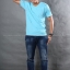 M เสื้อยืด สีเขียวมิ้นต์ คอวี แขนสั้น Size M