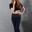 L เสื้อยืด สีดำ คอวี แขนสั้น Size L