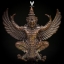 พญาครุฑ รุ่นแรก หลวงปู่เทือง วัดโพธิ์ชัย จ.เลย เนื้อนวะผสมชนวน องค์นี้หมายเลข 8