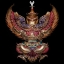 พญาครุฑทรงฤทธิ์ โครตมหาเศรษฐี วัดมหาธาตุ นครศรีธรรมราช เนื้อบรอนซ์ลงยา #องค์นี้เลข348
