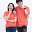 L เสื้อยืด สีโอลด์โรส คอกลม แขนสั้น Size L