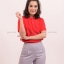 เสื้อโปโล สีแดง TK Premium แขนสั้น ทรงตรง Size S
