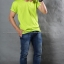 S เสื้อยืด สีเขียวมะนาว คอวี แขนสั้น Size S