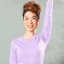 เสื้อยืด สีม่วงพาสเทล คอกลม แขนยาว Size M