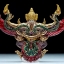 พญาครุฑ รุ่น บังเกิดทรัพย์ วัดครุฑธาราม เนื้อตริยโลหะ ลงยาราชาวดี