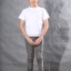เสื้อยืดเด็ก สีขาว คอกลม แขนสั้น Size L