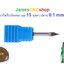 ดอกแกะหินกัดหยก มุม 15 องศา 0.1 mm ความแข็ง 65 HRC65 V-groove Engraving Bits for Jade Stone