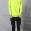 เสื้อยืด สีเขียวมะนาว คอกลม แขนยาว Size 4XL
