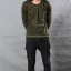 เสื้อยืด สีเขียวขี้ม้า คอกลม แขนยาว Size 4XL
