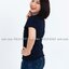 M เสื้อยืด สีกรมท่า คอกลม แขนสั้น Size M