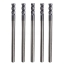 ดอกกัด End Mill 4 ฟัน ขนาด 4mm 5 ดอก ยาว 50mm ความเเข็ง CNC คาร์ไบด์ HRC50